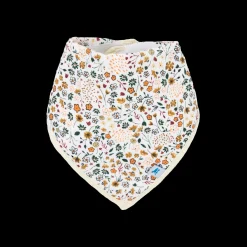Cotton Muslin + Fleece Bandana Bib 4 Pack - Pressed Petals