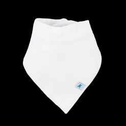 Cotton Muslin + Fleece Bandana Bib 4 Pack - White