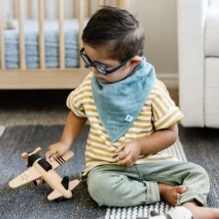 Cotton Muslin + Fleece Bandana Bib 4 Pack - Woof