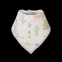 Cotton Muslin + Fleece Bandana Bib 4 Pack - Adobe Checker