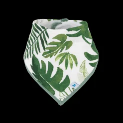 Cotton Muslin + Fleece Bandana Bib 4 Pack - Dino Friends
