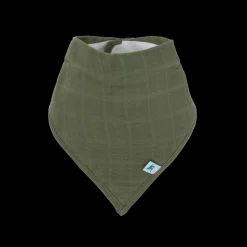 Cotton Muslin + Fleece Bandana Bib 4 Pack - Tropical Leaf
