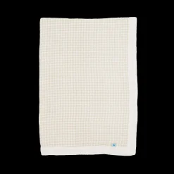 Cotton Muslin Baby Quilt - Tan Gingham