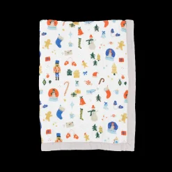 Cotton Muslin Baby Quilt - Christmas Time
