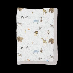 Cotton Muslin Baby Quilt - Party Animals