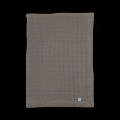 Cotton Muslin Baby Quilt - Mocha
