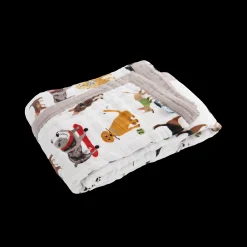 Cotton Muslin Baby Quilt - Woof