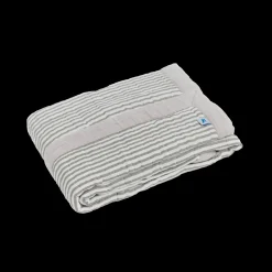 Cotton Muslin Baby Quilt - Grey Stripe