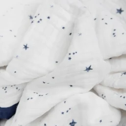 Cotton Muslin Baby Quilt - Shooting Stars