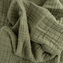 Cotton Muslin Baby Quilt - Fern