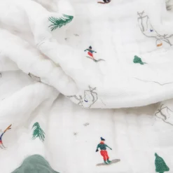 Cotton Muslin Baby Quilt - Powder Party