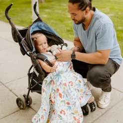 Cotton Muslin Baby Quilt - Meadow
