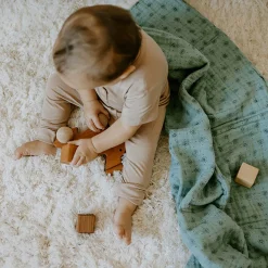 Cotton Muslin Baby Quilt - Wallflower