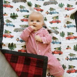 Cotton Muslin Baby Quilt - Holiday Haul