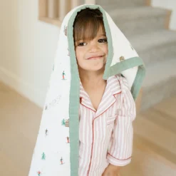 Cotton Muslin Baby Quilt - Powder Party