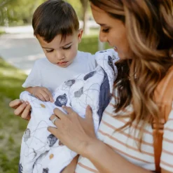 Cotton Muslin Baby Quilt - Planetary