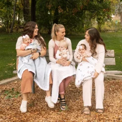Cotton Muslin Baby Quilt - Tan Gingham