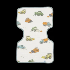 Cotton Muslin Burp Cloth - Work Trucks