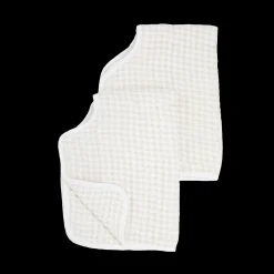 Cotton Muslin Burp Cloth 2 Pack - Tan Gingham