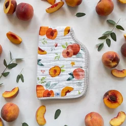 Cotton Muslin Burp Cloth - Georgia Peach