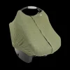 Cotton Muslin Car Seat Canopy - Fern