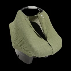 Cotton Muslin Car Seat Canopy - Fern