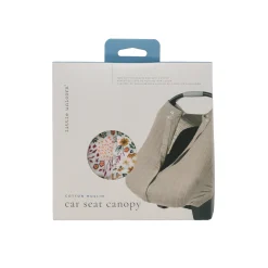 Cotton Muslin Car Seat Canopy - Pressed Petals