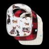 Cotton Muslin Classic Bib 3 Pack - Woof