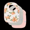Cotton Muslin Classic Bib 3 Pack - Watercolor Roses