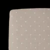 Cotton Muslin Crib Sheet - Taupe Cross