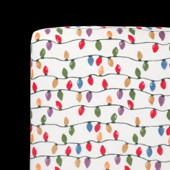Cotton Muslin Crib Sheet - Christmas Bulbs