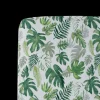 Cotton Muslin Crib Sheet - Tropical Leaf