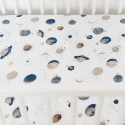 Cotton Muslin Crib Sheet - Planetary