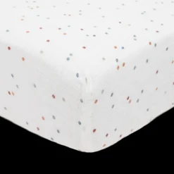 Cotton Muslin Crib Sheet - Dots