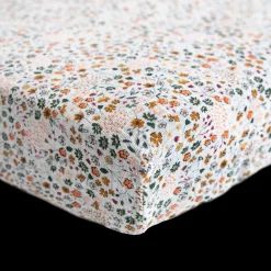 Cotton Muslin Crib Sheet - Pressed Petals