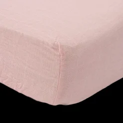 Cotton Muslin Crib Sheet - Light Pink