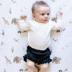 Cotton Muslin Crib Sheet - Party Animals
