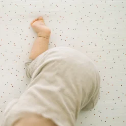 Cotton Muslin Crib Sheet - Dots