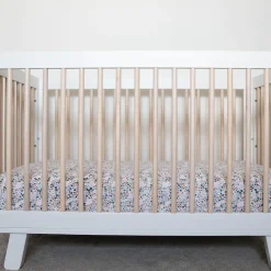 Cotton Muslin Crib Sheet - Pressed Petals