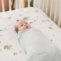 Cotton Muslin Crib Sheet - Party Animals