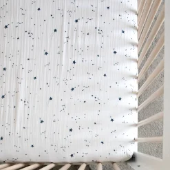 Cotton Muslin Crib Sheet - Shooting Stars