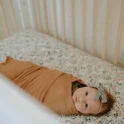 Cotton Muslin Crib Sheet - Pressed Petals