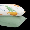 Cotton Muslin Pillowcase 2 Pack - Dino Names