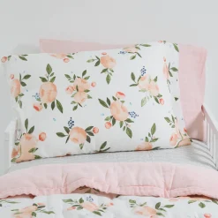 Cotton Muslin Pillowcase 2 Pack - Watercolor Roses Grande 2