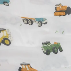 Cotton Muslin Pillowcase 2 Pack - Work Trucks