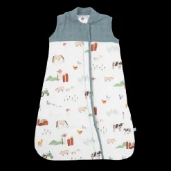 Cotton Muslin Quilted Sleep Bag - Farmyard