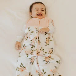 Cotton Muslin Quilted Sleep Bag - Watercolor Roses