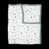 Cotton Muslin Quilted Throw - Powder Party