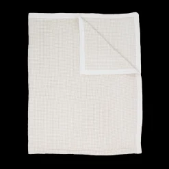 Cotton Muslin Quilted Throw - Tan Gingham
