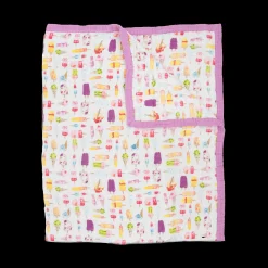 Cotton Muslin Quilted Throw - Brain Freeze